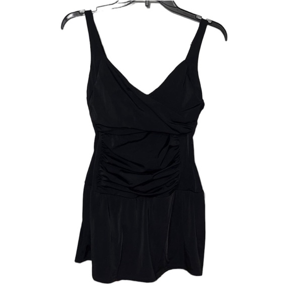 Black SOMA One Piece black Swim Suit Size 10 Bathing suit Beach Pool Vacation - Picture 1 of 14